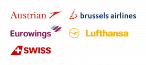 Austrian, Brussels Airlines, Eurowings, Lufthansa, Swiss